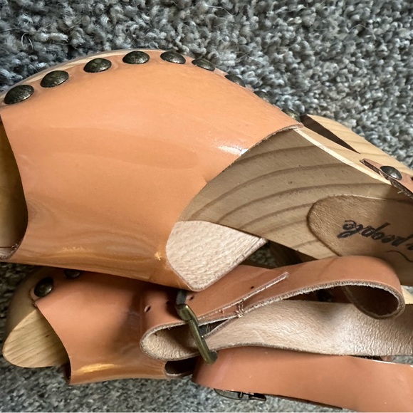 Free People Tan Platform Clogs with Studded Details - Picture 8 of 8
